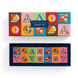 Galison Frank Lloyd Wright Domino Set – 28 Double Sided Colorful Geometric Patterned Wooden Domino Pieces
