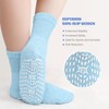 PUTUO Non Slip Socks for Women: Non Elastic Calf Socks