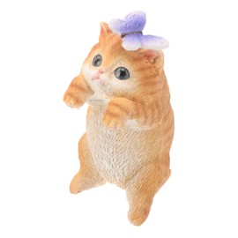 BESPORTBLE Cat Statue Flower Pot Hanger Resin Ornament for Garden Decor Creative Planter Pot Hanger Lightweight and Portable Cat Decoration for Home and Garden
