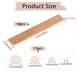 27PCS Clarinet Cork Replacement Kit With10PCS Clarinet Neck Joint Cork Sheet And17PCS Clarinet Pads Bb Clarinet Woodwind Instrument Pads, Clarinet Pads with Black Packaging