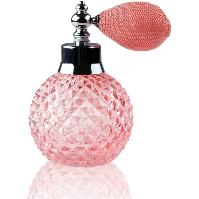 Coolrunner Crystal Art Vintage Style Refillable Perfume Atomizer Spray (Pink)