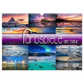 Magic Colour Games of Nature (Wall Calendar 2024 DIN A3 Landscape), CALVENDO Monthly Calendar: Dreamlike Pictures from the Fascinating Rich Colours of Our Earth (CALVENDO Nature)