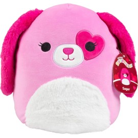 Squishmallows 2024 Valentine Squad 12" Plush Toy (12" Sager The Hot Pink Puppy Dog)
