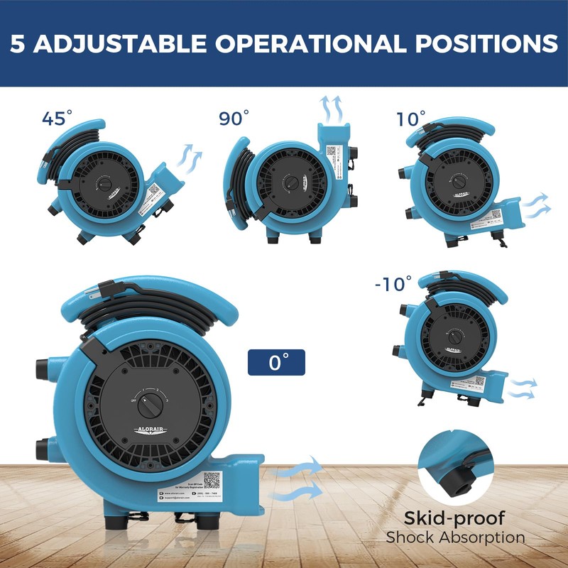 ALORAIR 1000 CFM Air Mover Blower Fan for Drying, Ventilating,
