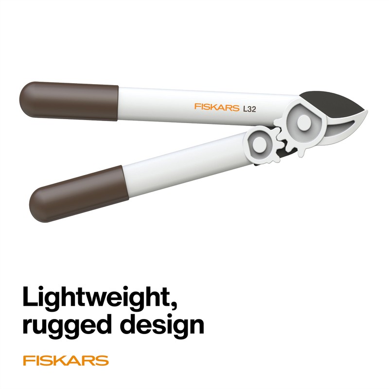Fiskars PowerGear Lopper, Lightweight Anvil Garden Tool, White