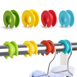 Hanger Stopper, Hanger Catch, Drying Stand, Outdoor, Clothesline, Windproof Hook, Laundry Hanger, Fixed, Anti-Slip, Strong Wind Protection, Shedding Prevention, Won't Fly, 4 Pieces