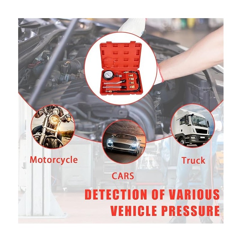 Compression Tester Set: Compression Tester Kit Compression Gauge Spark Plug