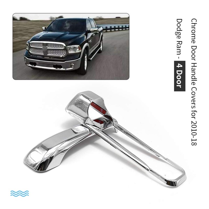 Chrome Door Handle Covers Set with Driver Side Key Hole
