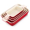Bakeware Set of 4, MALACASA Porcelain Baking Pans Set for