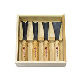 FLEXCUT Carving Tools, Mallet-Carving Chisels and Gouges for Woodworking, Sculptor's Set of 4 (MC175)