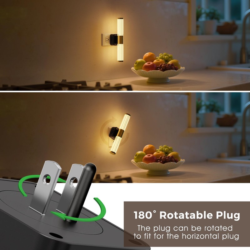 L LOHAS LED Rotating Night Light, Night Lights Plug into