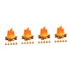 iplusmile 4sets 6pcs Micro Fire Model Miniature Bonfire Decoration for