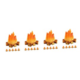 iplusmile 4sets 6pcs Micro Fire Model Miniature Bonfire Decoration for Landscape Scene Setting Resin Campfire Accessories for Dollhouse Garden and 6pcs*4