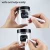 BiBiFly 250ml 16pcs Clear Plastic Round Jars with Black Lids,