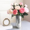 Metal Vase, Stainless Steel Decorative Flower Vase Centerpiece for Home