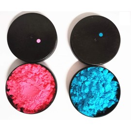 Hockey Puck Gender Reveal Party - Exploding Pink and Blue Ice Hockey Pucks Boy or Girl Gender Reveal Party Supplies (2 Pack)