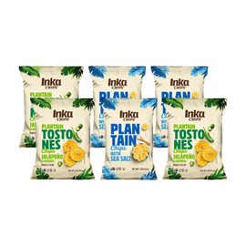 Inka Crops Plantains & Tostones Duo, (Original Plantains, & Jalapeno Tostones) (3ea / 4oz) (Variety Pack)