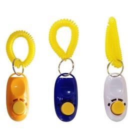 Penta Angel Pet Training Clicker Button Clicker with Wrist Strap, Train Dog, Cat, Horse, Pets for Clicker Training (3 Pack)
