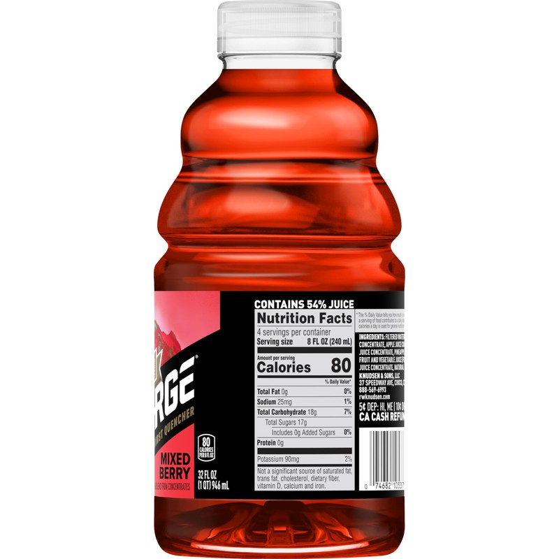 R.W. Knudsen Recharge Mixed Berry Sports Drink with Electrolytes, 32