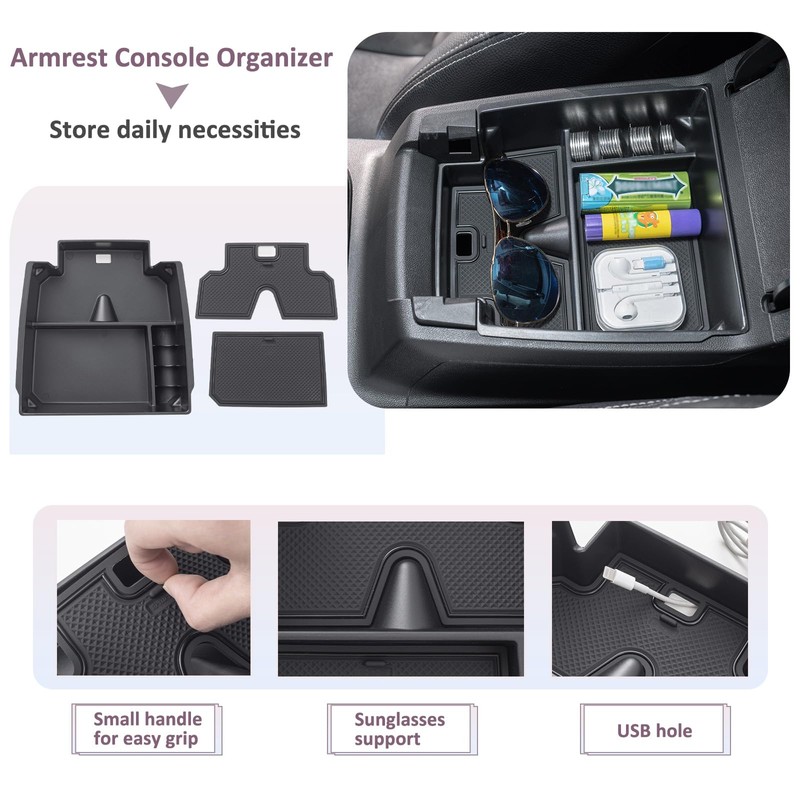 JDMCAR Center Console Organizer Compatible with 2023 2024 2025 2026