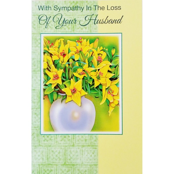 With Sympathy In The Loss of Your Husband Greeting Card - (RIP Death Funeral)