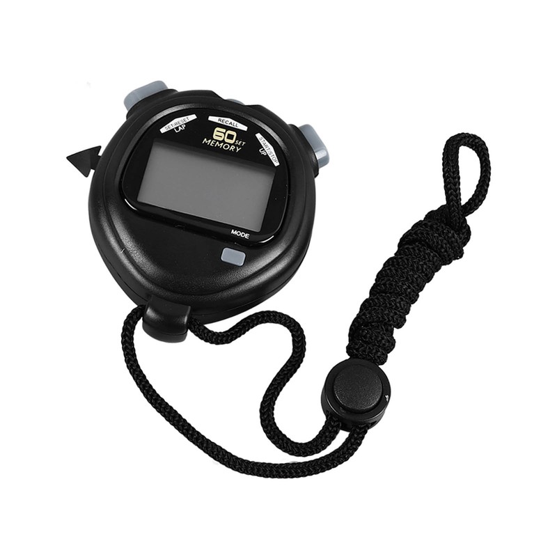 Stopwatch Timer 3 Rows and 60 Channels Larger Display Black