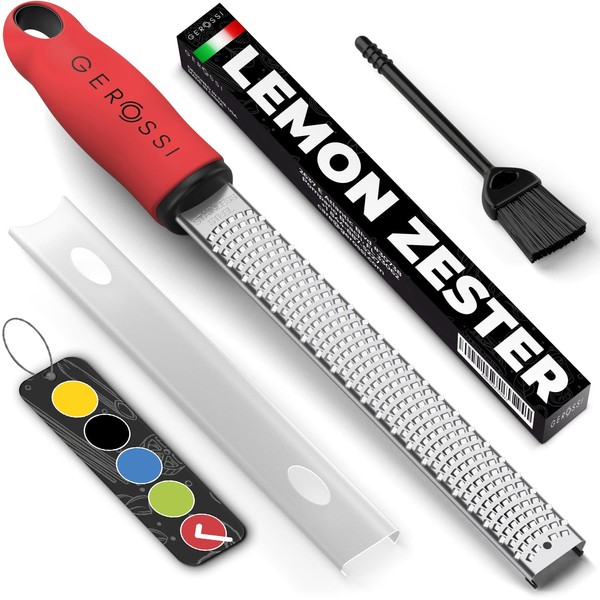 Stainless Steel Cheese Grater & Lemon Zester w/Extra Sharp Blade