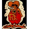 RAT FINK STICKER “RAT ORANGE & RED” 3 1/2“ X