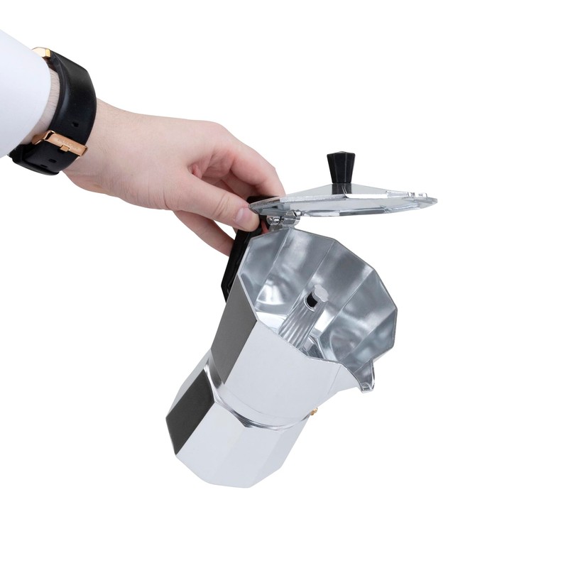 9 Cup Espresso Coffee Maker – Durable Aluminum, Fast Brewing,