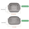 Silicona para Freidora de Aire, 3 pcs Alfombrillas reutilizables plegables