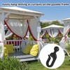 Yeanifeana Plastic Hooks for Gazebo Curtains, Mosquito Netting Black Plastic