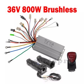 Unbranded 36v 800w Brushless Speed Controller Throttle Grips Forward Reverse Switch E-Bike