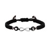 FineryGal Family Forever Initial Name Bracelet for Women Black Braided