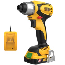 12V Cordless Impact Driver Kit, DEGLASERS 1/4-inch Hex,4 Speed Brushless Impact Drill/Driver Set with LED Light, Battery and Charger Included