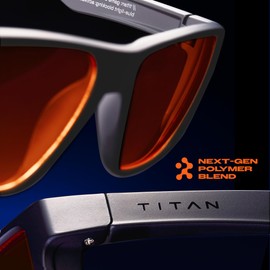 Titan Gaming Glasses, Blue Light Blocking, Night Driving Glasses for Men, Computer Protection Christmas Gift for Gamers
