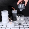 COMNICO 4PCS Protein Powder Container with Funnels Stand, 4 Stackable