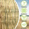 kathson 4 PCS Rabbit Large Grass Mat Natural Grass Woven