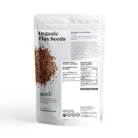 Food to Live Organic Brown Flax Seeds, 5 Pounds – Whole Raw Flaxseeds, Non-GMO, Unroasted, Dried, Kosher, Vegan. Rich in Omega-3 Fatty Acids, and Dietary Fiber. Perfect for Salads, and Baked Goods.