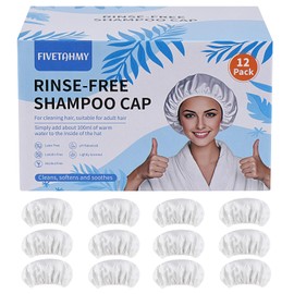 Shampoo cap 12 Pack, No-Rinse Shampoo Cap, Waterless Shampoo and Conditioner Suitable for Adults, Bedridden and Seniors Suitable for Adults, Bedridden and Elderly, Hospitals, Camping