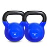 Yes4All 50 lb - Pair Kettlebell Vinyl Coated Cast Iron