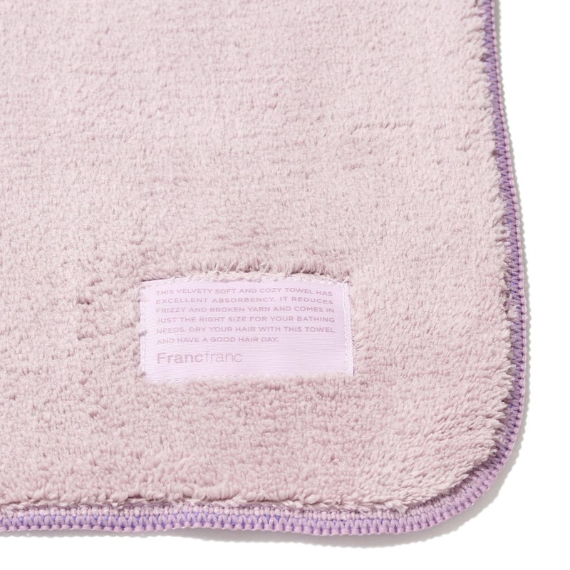 Francfranc Franc Microfiber Face Towel, Plain, Pink