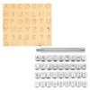 Techson 36Pcs Leather Embossing Stamp, Letter Alphabet and Number Metal