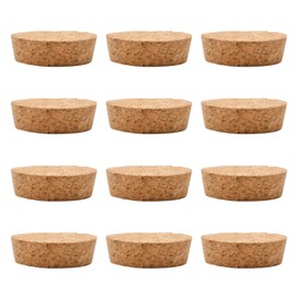 INCREWAY Tapered Cork Stoppers, 12PCS Conical Wooden Wine Bottle Stopper Cork Plugs Replacement Corks for Wine Bottle Glass Bottle Jars, 57 * 52 * 17mm
