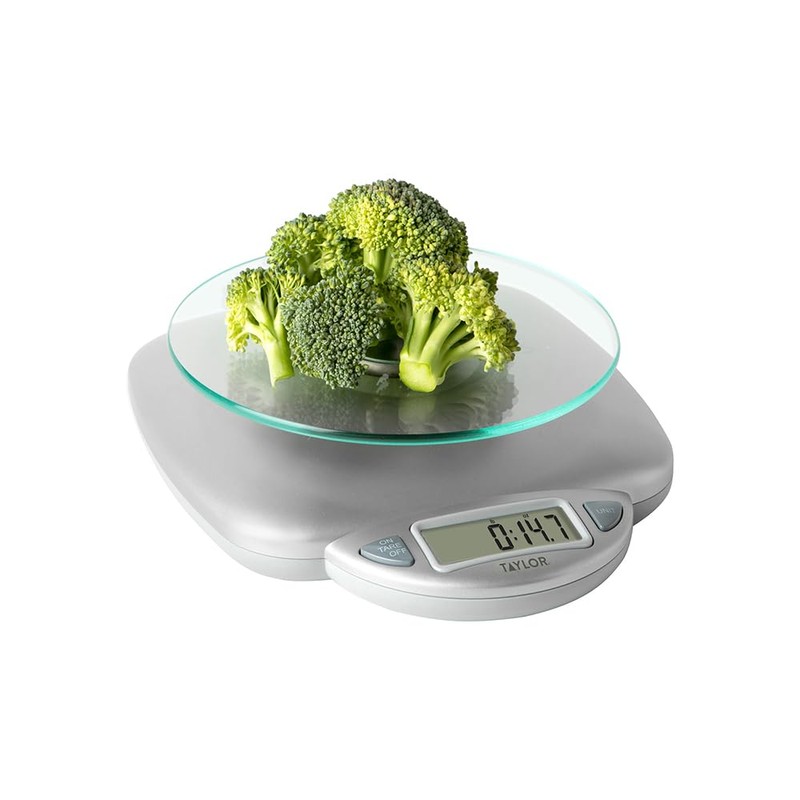 Taylor 11LB Capacity Digital Glass Top Kitchen Scale with LCD