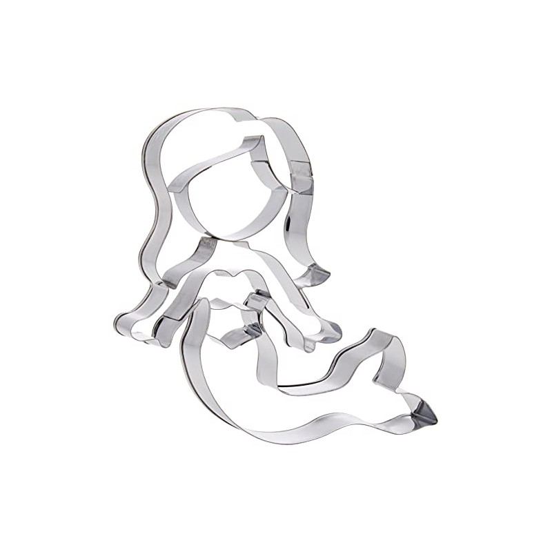 Birkmann 1010720110 Floating Mermaid Cookie Cutter, 9 cm, synthetic, Grey,