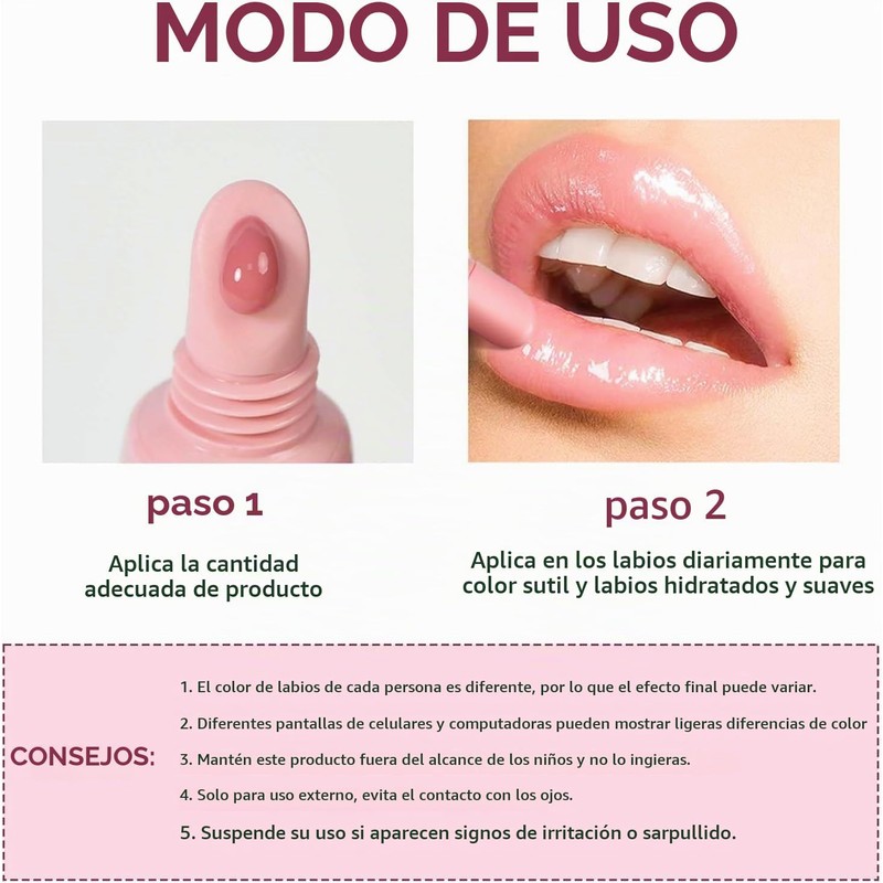 Bálsamo Labial Hidratante Voluminizador LONEOURS Lip Jam – Brillo y
