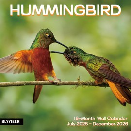 2025-2026 Wall Calendar Hummingbird | 18 Monthly Hangable Hummingbird Calendars | 12" x 24" (Open) | Thick & Sturdy Paper for Organizing & Planning | Home and Office | Hummingbird