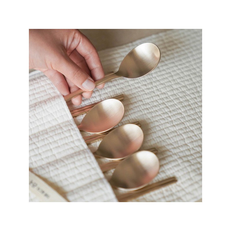 Notdam Quilted Cutlery House 5 people / 놋담 누빔 수저집