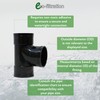 eco-filtration 82mm/3” Solvent Weld Tee Joiner – Durable PVC Pipe