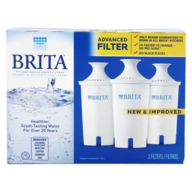 Brita Water Pitcher Replacement Filters, White 3 Filters
